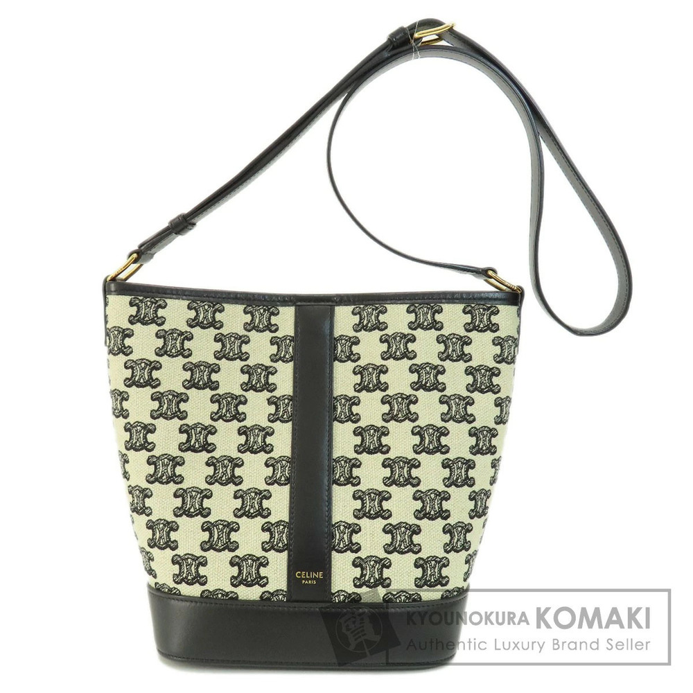 Celine Bucket Triomphe Shoulder Bag Canvas